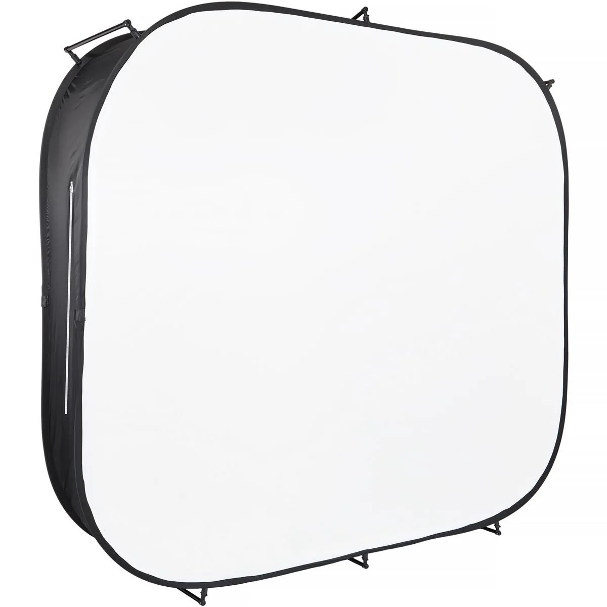 Large rectangular illuminated white fabric panel on flexible frame, 7 by 8 feet