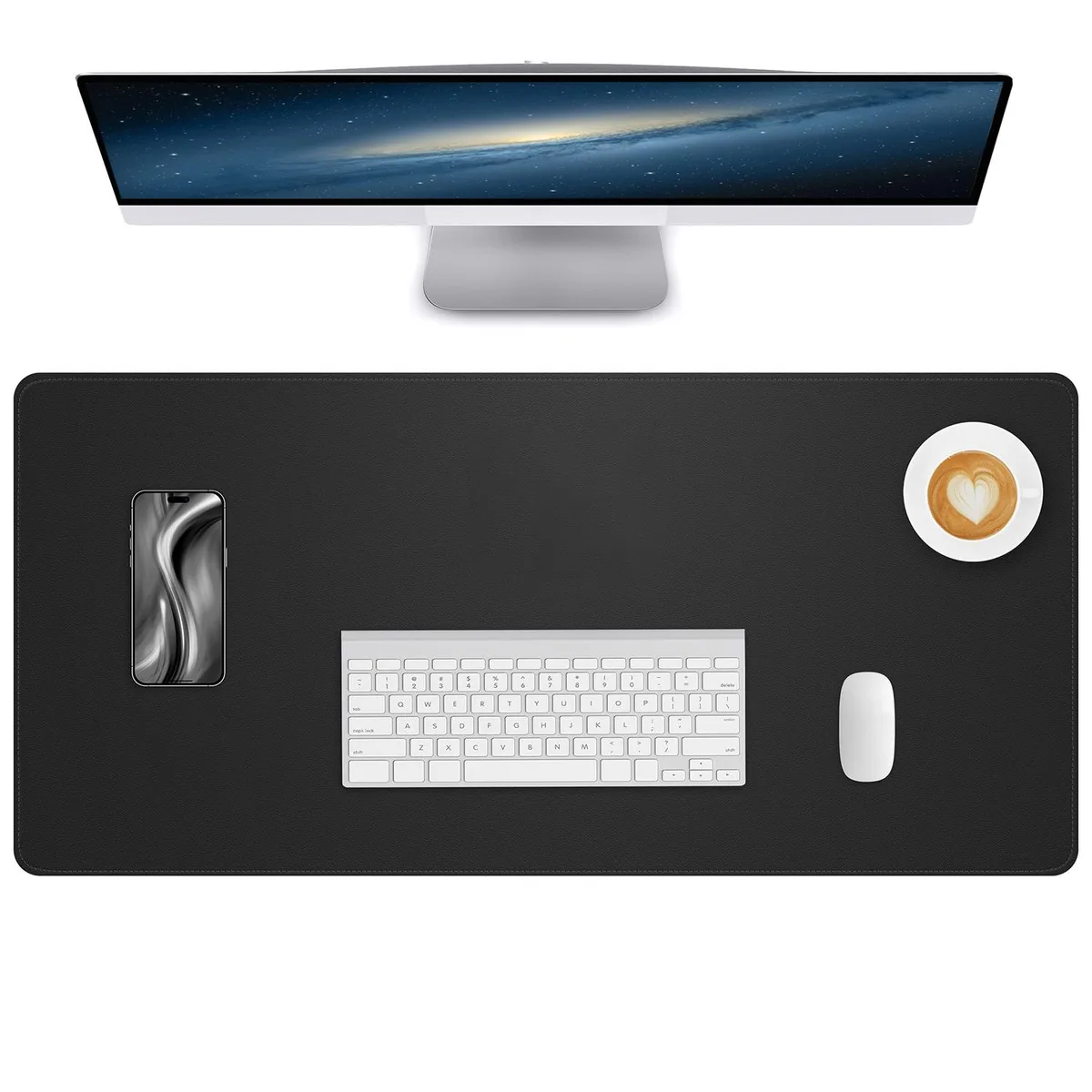 Shenzhen Kaya Technology Co Ltd Shenzhen Kaya Technology Co Ltd Leather Desk Mat Mouse Pad Black 80x40cm — product photo