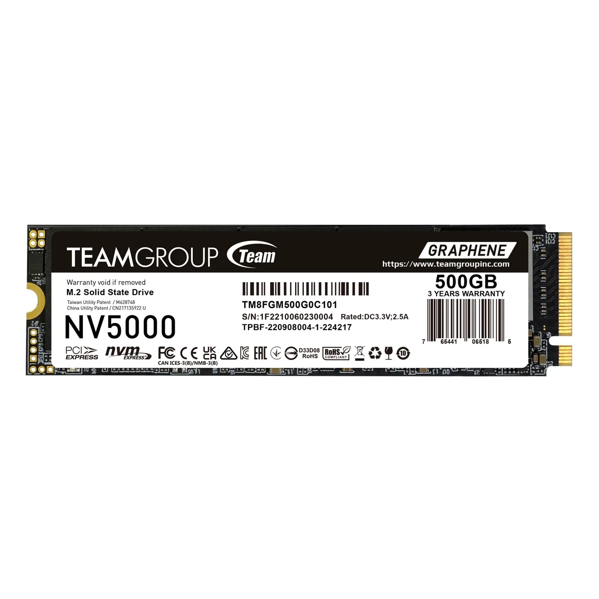 Team Group Team Group NV5000 TM8FGM500G0C101 500GB PCIe 4.0 NVMe internal SSD — product photo