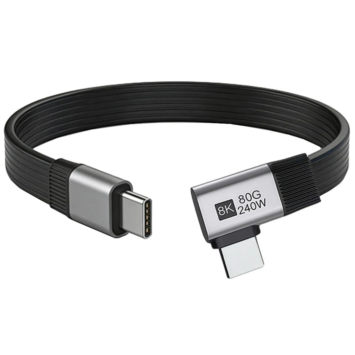 Fervit Fervit USB5.0 80Gbps 240W 16K 8K 5K Right Angled 90° 20cm Cable — product photo