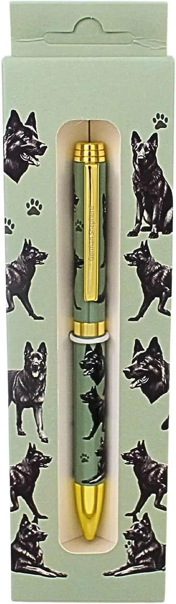 E &amp; S Imports E &amp; S Imports Black German Shepherd Dog stuffed toy with refillable pen — product photo