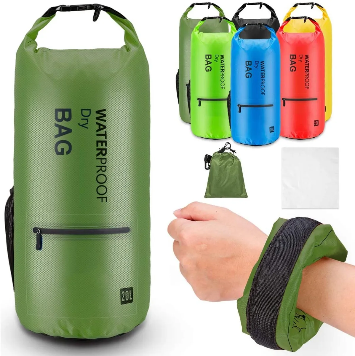 Altatac Altatac Alta-Bag Waterproof Dry Bag Backpack 20L Dark Green — product photo