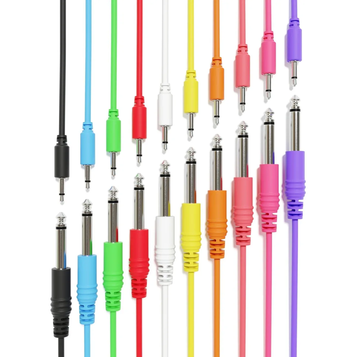 V2 Technologies V2 Technologies Mono Patch Cables TS 3.5mm to 6.35mm 10-Pack 15 cm — product photo
