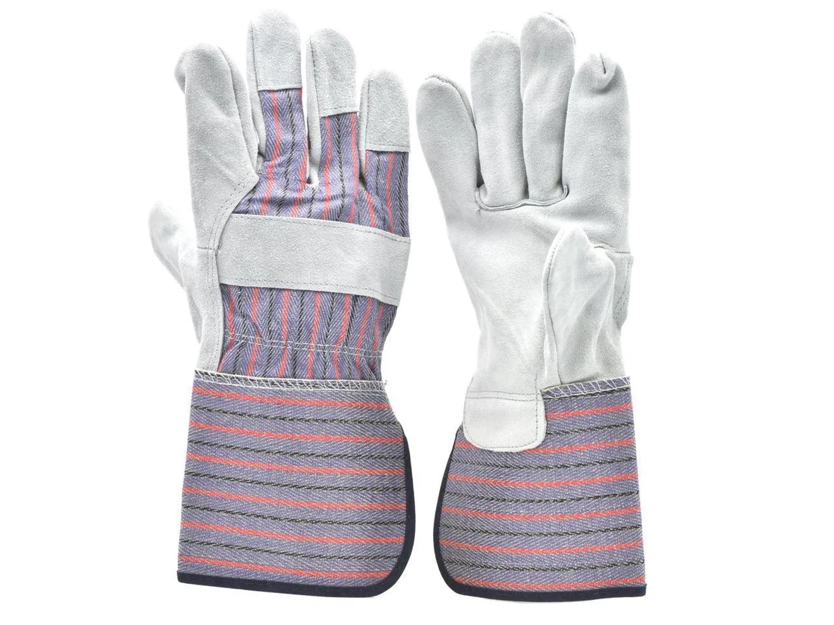G &amp; F Products G &amp; F Products 5025L-5 Premium Suede Leather Gloves, Safety Cuff, 5 Pack, Large — product photo