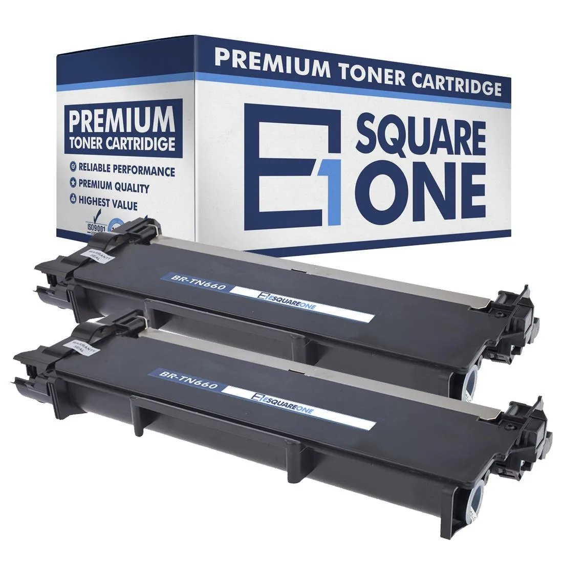 eSquareOne eSquareOne S1-BR-TN660-02 Black Toner Cartridge 2-Pack 2600 Pages — product photo