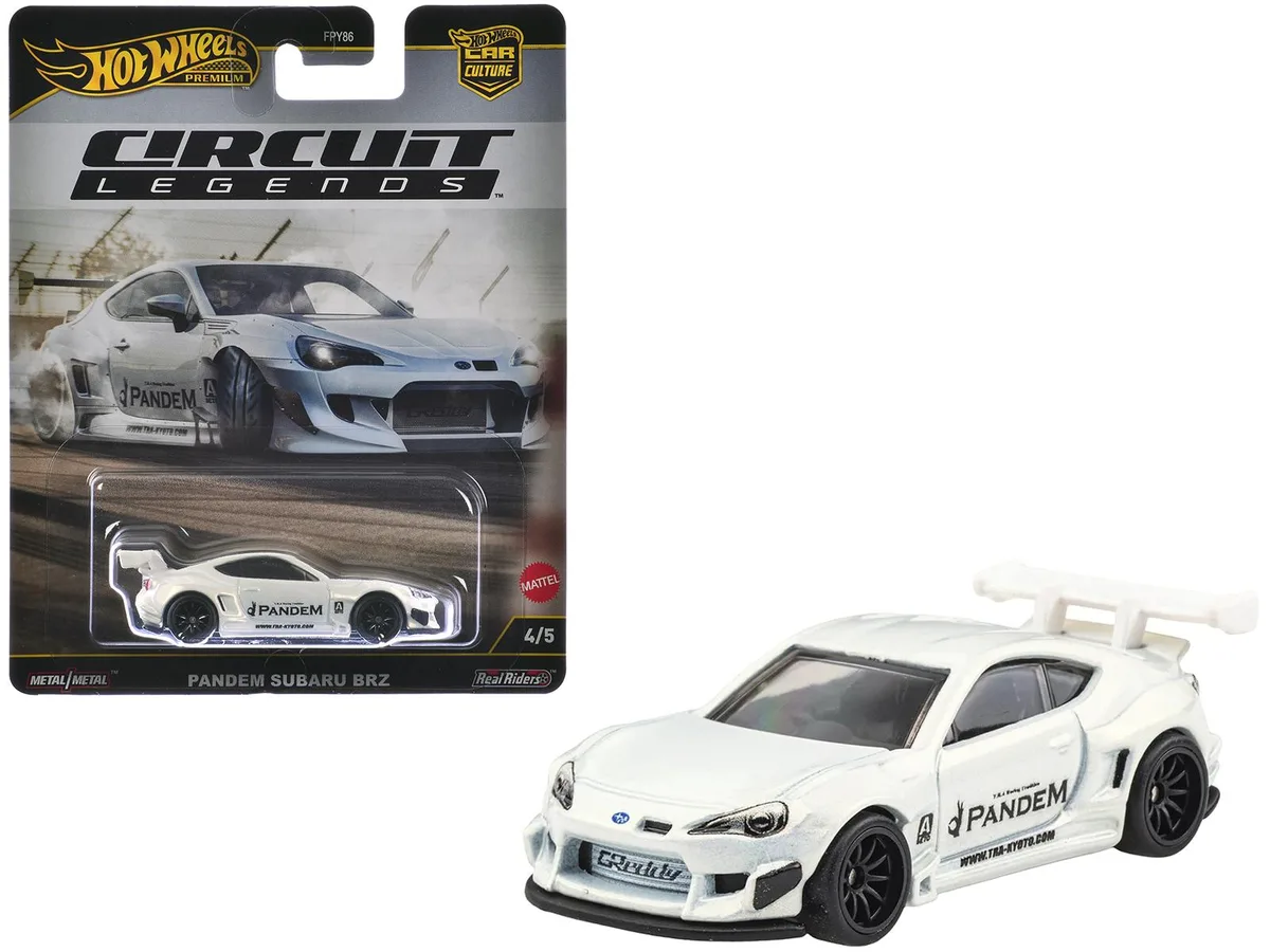 Hot Wheels Hot Wheels Subaru BRZ Pandem RHD White Metallic Circuit Legends Diecast Hobby Collectible — product photo