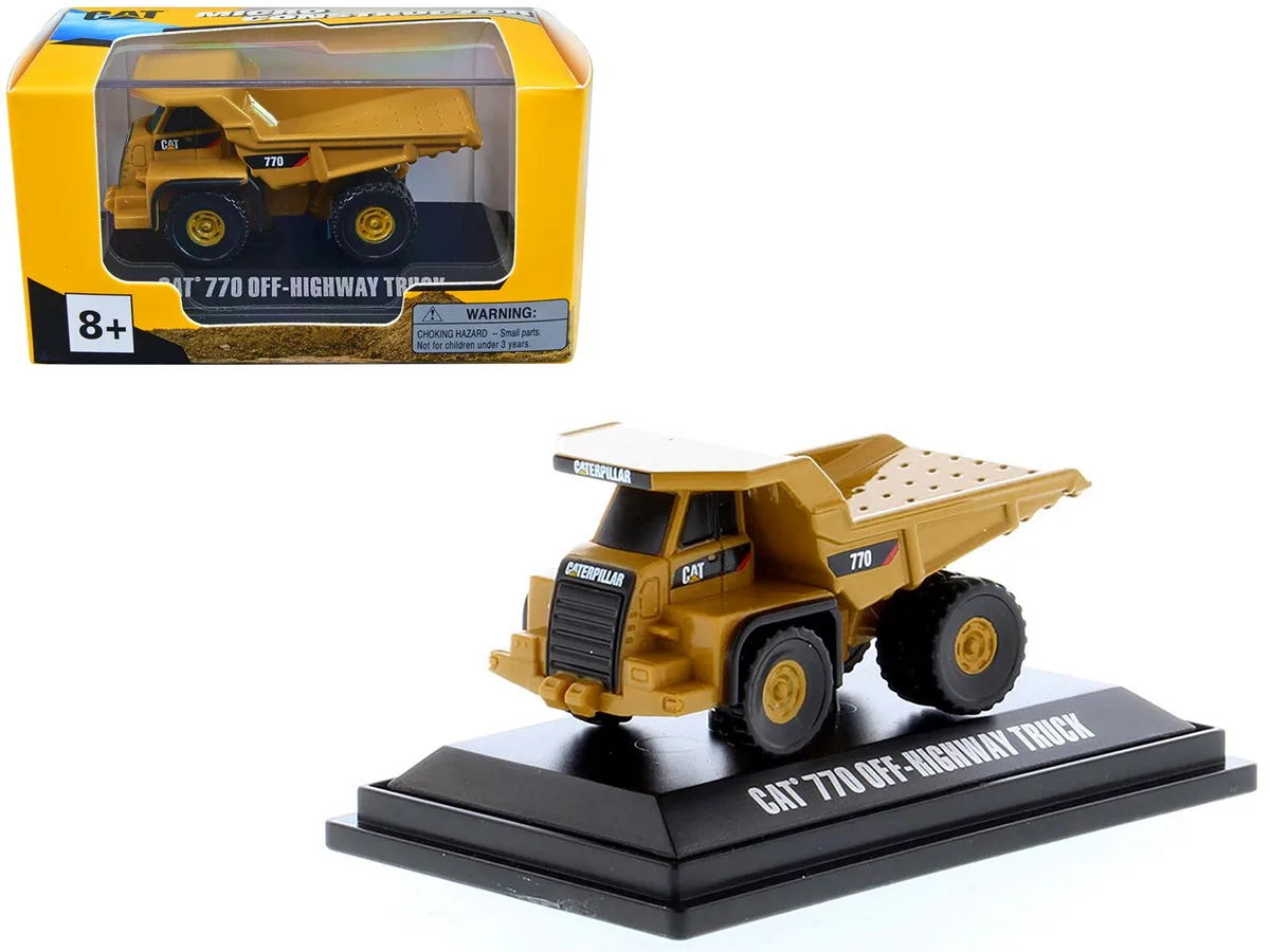 DieCast Masters DieCast Masters CAT 770 Off-Highway Truck Yellow Micro-Constructor hobby collectible — product photo