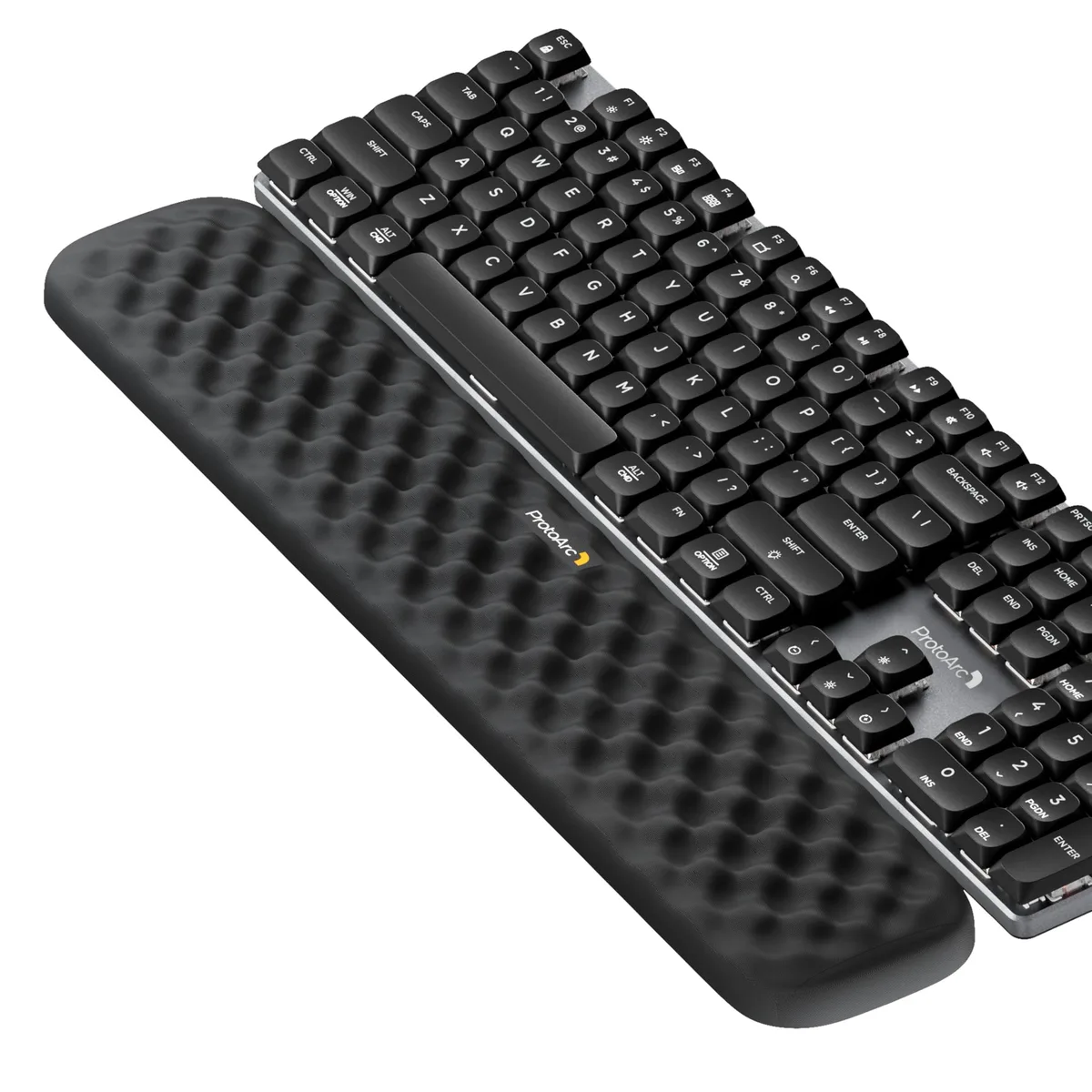  ProtoArc KP50 Keyboard Wrist Rest Black Lycra 16.93×3.15×.79 in — product photo