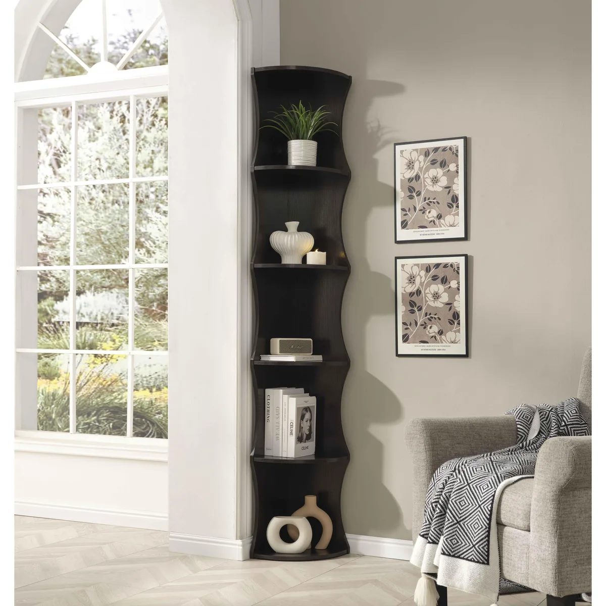 tuphen tuphen Iva Floating Bookshelf Taupe 31.5" x2 — product photo