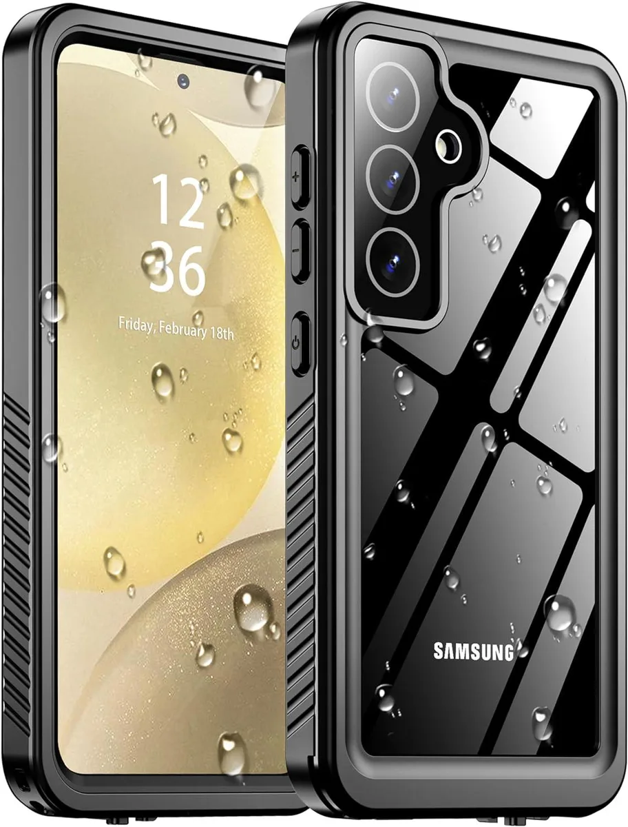 BONAEVER BONAEVER Samsung Galaxy S24 Plus Case Waterproof IP68 Built-in Screen Protector Lens Protector Black — product photo