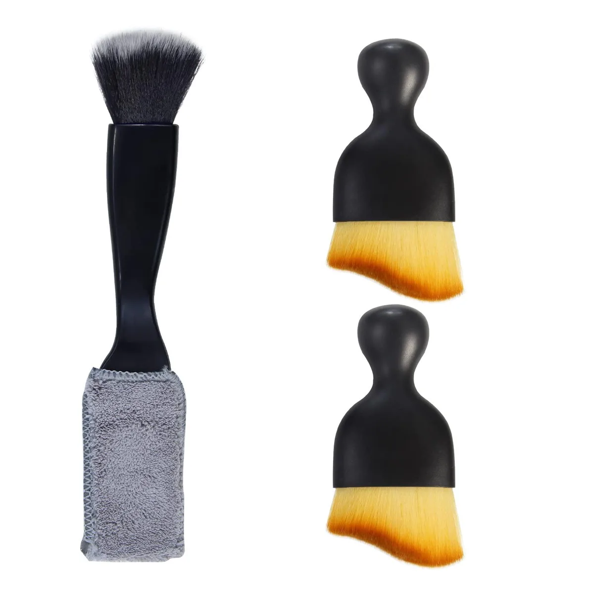 3 PCS Car Interior Detailing Kit, Dual Head Brush, 8.7 In — product photo