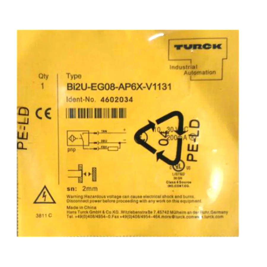 Turck Turck BI2U-EG08-AP6X-V1131 inductive sensor PNP M8 10-30 VDC IP68 — product photo