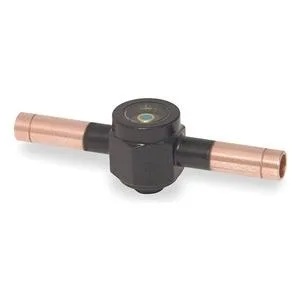 Parker PSG-4S sight glass with solid copper extended ends and O-ring design