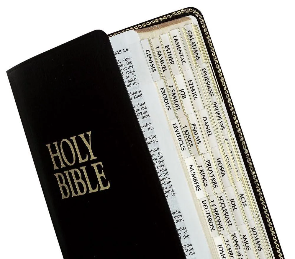 Gold-edged plastic Bible indexing tabs, 80 self-adhesive pieces on a sheet