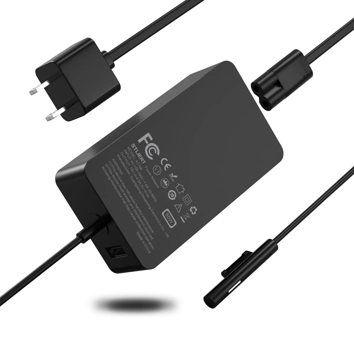 DELL A1706 65W Surface Pro charger with magnetic connector and 10ft cord