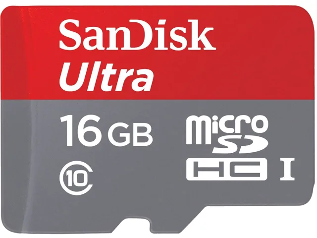 SanDisk SanDisk SDSQUNC-016G-GN6MA 16GB Ultra microSDHC UHS-I Class 10 80MB/s memory card — product photo