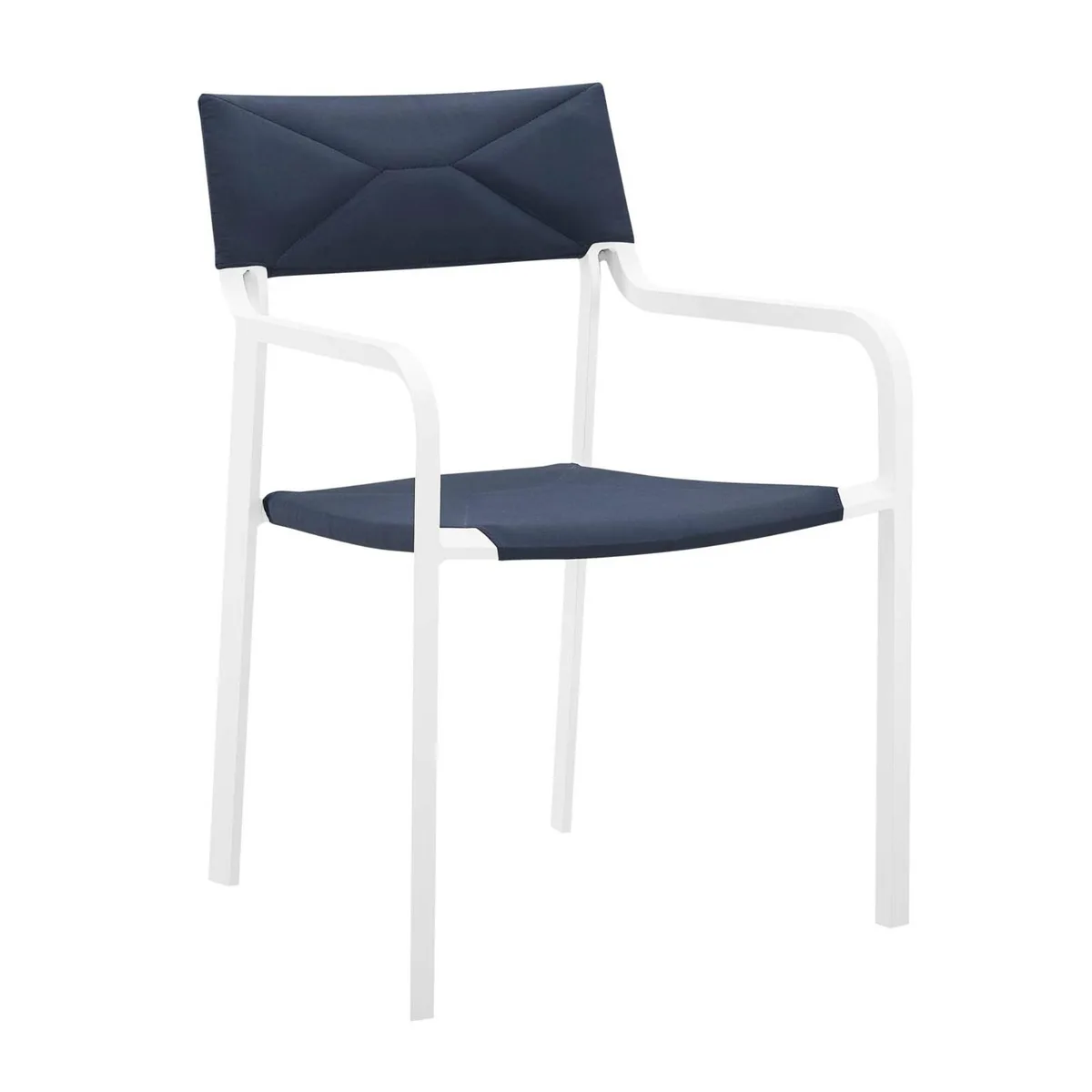 Modway Furniture Modway Furniture Raleigh Stackable Outdoor Armchair White Navy Decorative Shelving — product photo