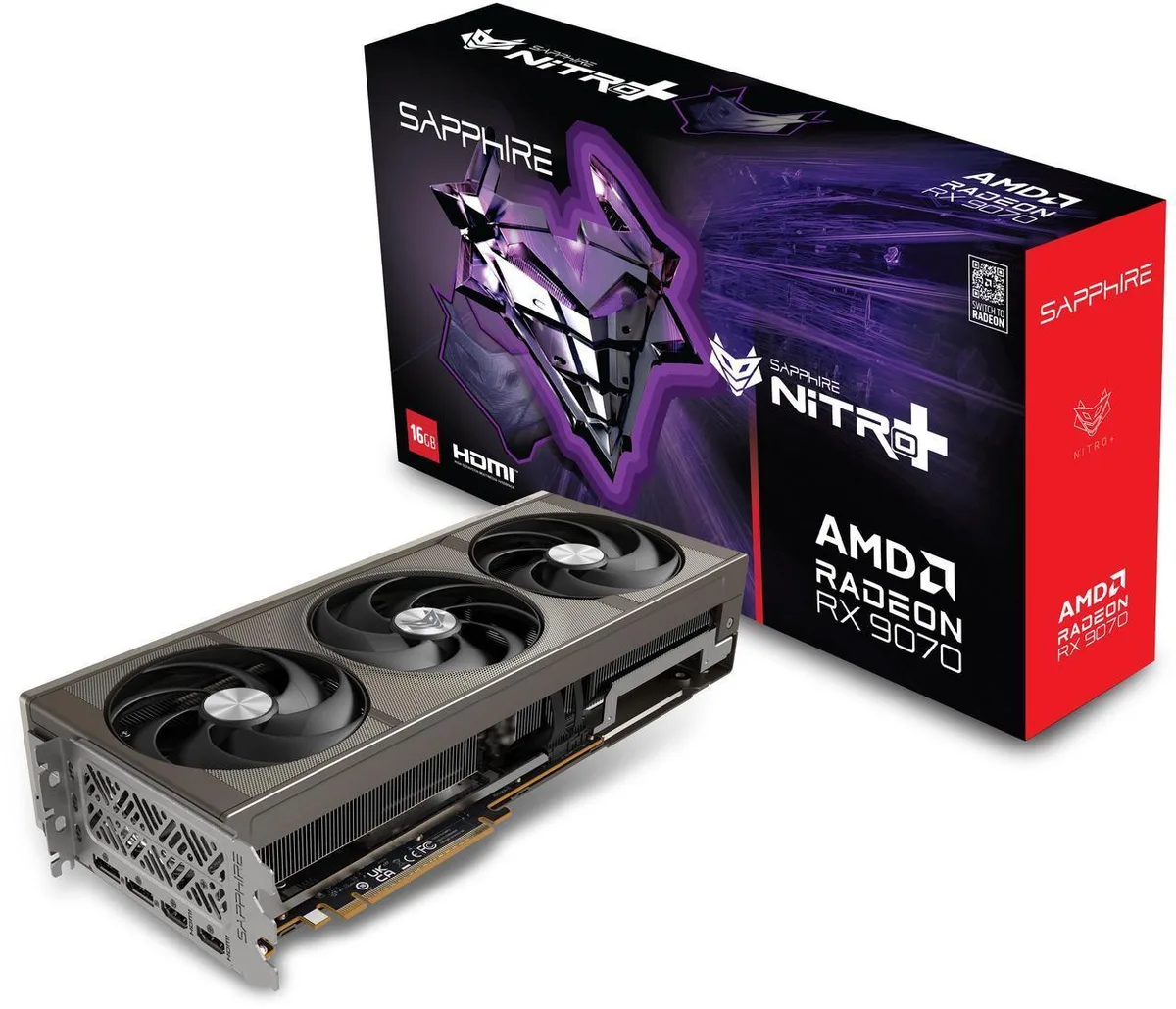 Sapphire Tech Sapphire Tech NITRO+ Radeon RX 9070 16GB GDDR6 graphics card — product photo