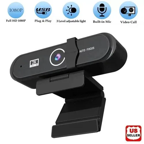 NShi NShi 2K Webcam with Ring Light Autofocus Microphone USB 2.0 30 fps 105° — product photo