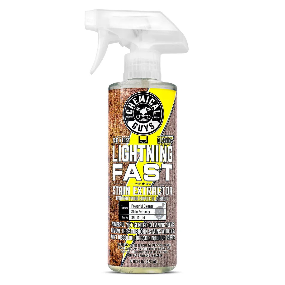 White 16 oz spray bottle with trigger dispenser