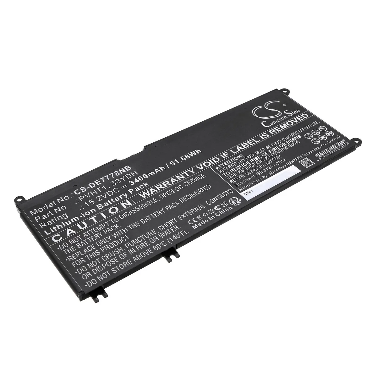 Cameron & Co Cameron & Co DS-CS-DE7778NB laptop battery 3.4 Ah black — product photo