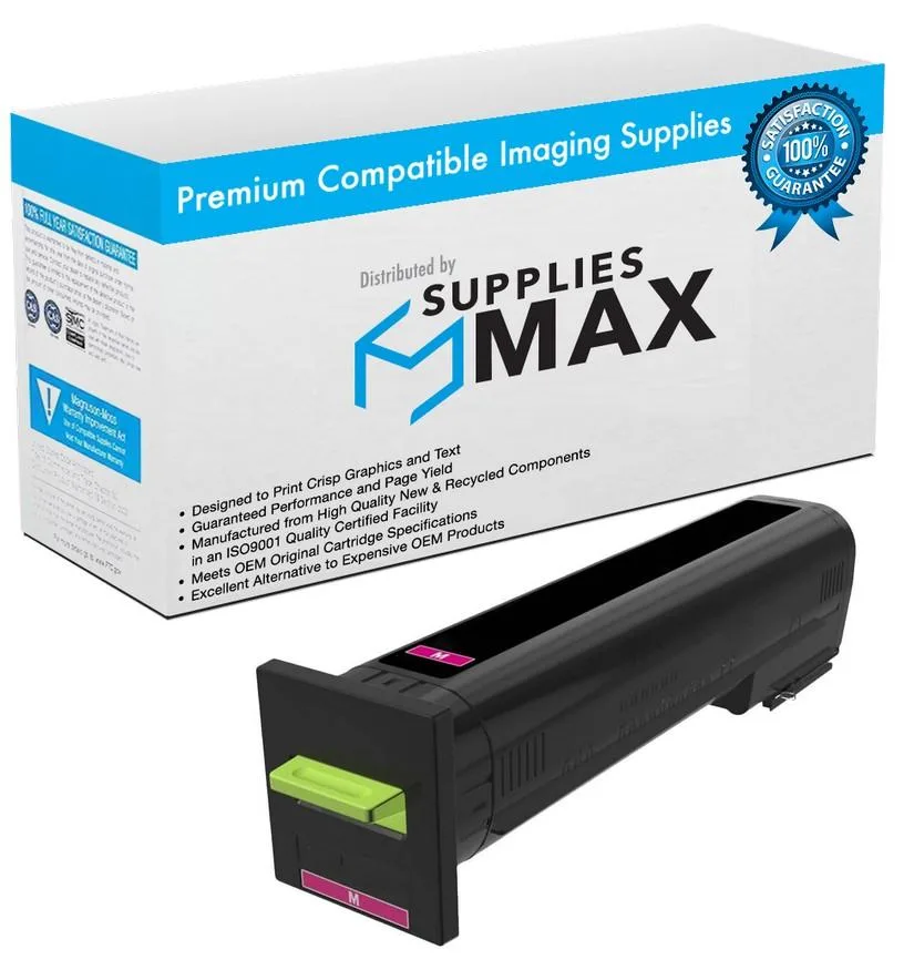 SuppliesMax SuppliesMax LEX72K1XM0 Magenta High Yield Toner Cartridge 22000 Pages — product photo