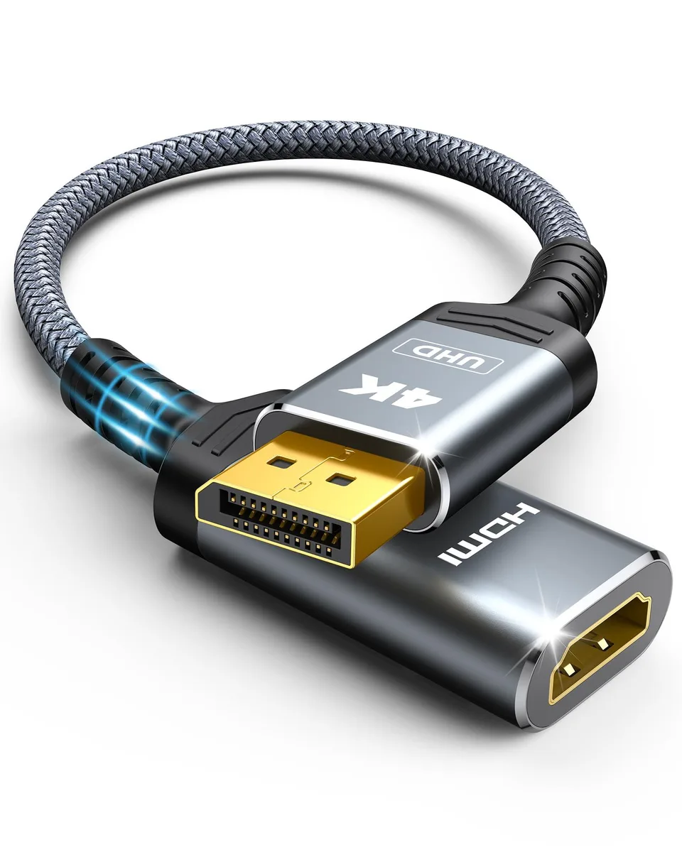 Vszerda Vszerda DisplayPort to HDMI Adapter 1.2 to 2.0 Passive 1FT Grey — product photo