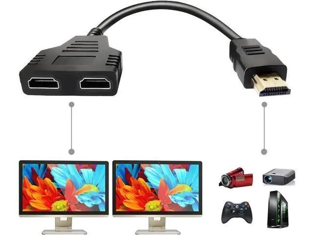 Manw Manw HDMI Y Splitter Cable 1080P Male to Dual Female — product photo