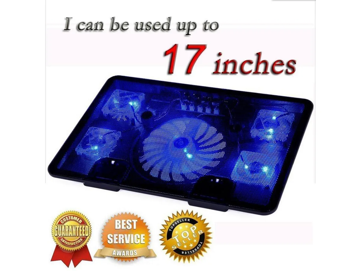 IXJYLCPC IXJYLCPC Laptop Cooling Pad Blue 5 Fans 12-17 Inch — product photo