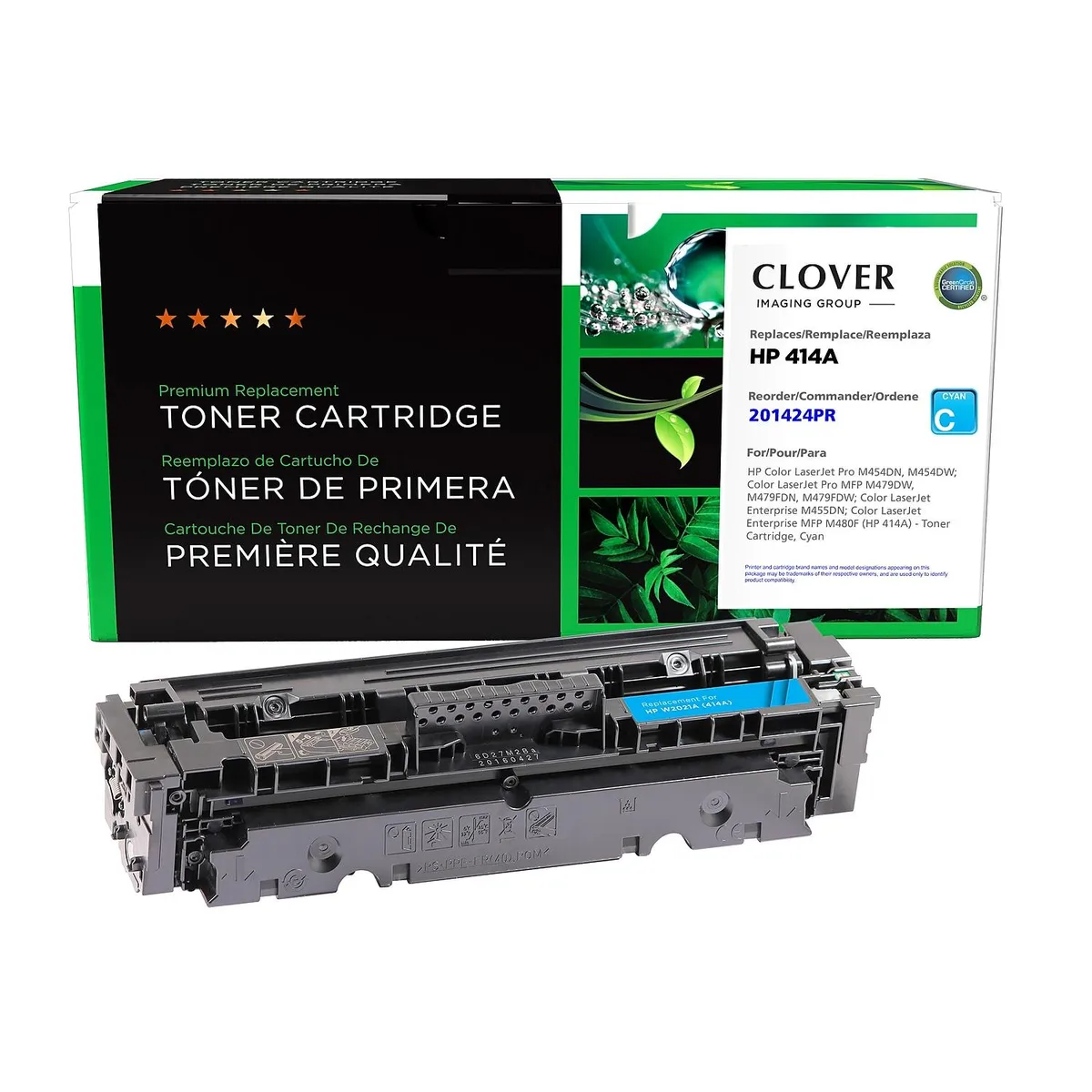 Clover Imaging Group Clover Imaging Group Cyan Standard Yield Toner Cartridge 414A W2021A 2100 pages — product photo