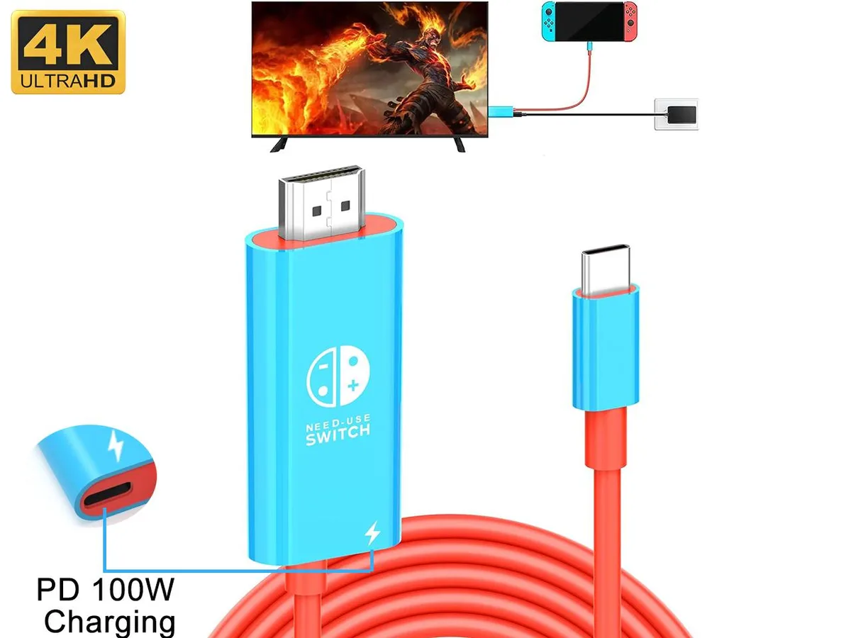 iXever iXever USB C to HDMI Adapter Cable Blue — product photo
