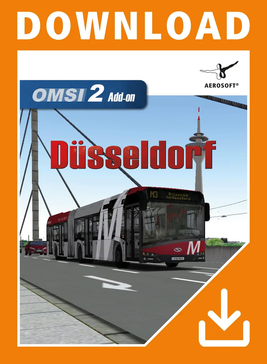 Aerosoft GmbH Aerosoft GmbH 62574 OMSI 2 Add-On Düsseldorf downloadable game — product photo
