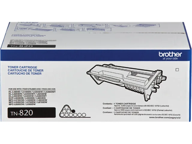 Brother Brother TN820 Black Toner Cartridge 3000 Pages — product photo