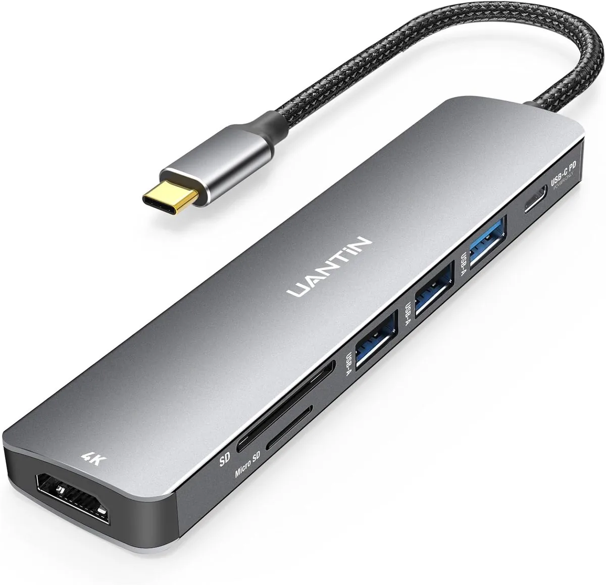 MCHOSE MCHOSE 7-in-1 USB C Hub 4K HDMI 100W PD 3 USB-A SD/TF Card Reader usb display adapter — product photo