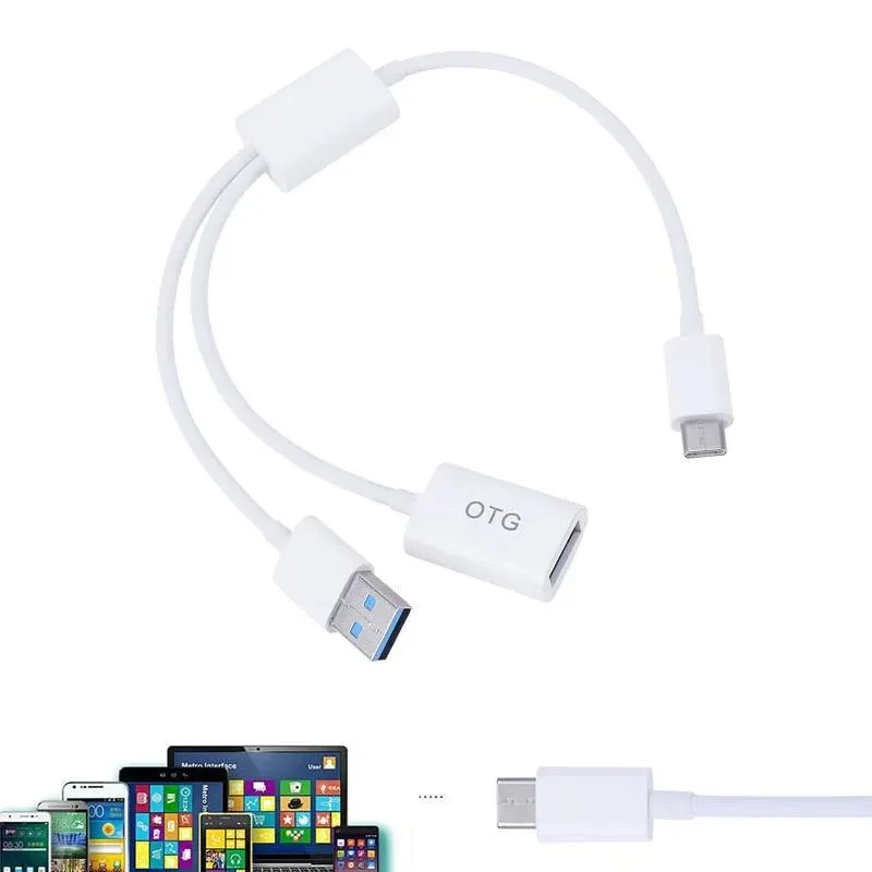 Defendwe Defendwe USB 3.1 Type-C Male to Male &amp; Female OTG Cable 30cm — product photo