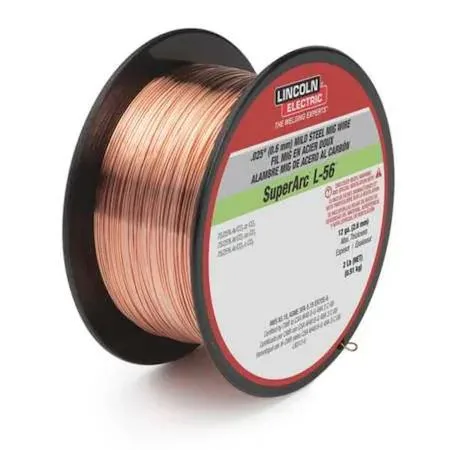 Blue Lincoln Electric spool of .025 in L-56 MIG welding wire