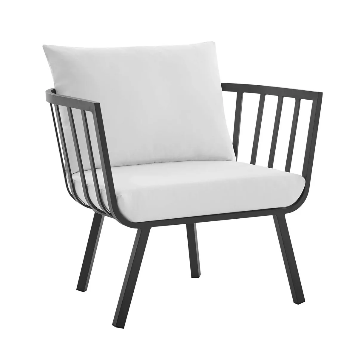 Modway Furniture Modway Furniture Riverside Outdoor Patio Aluminum Armchair Gray White — product photo