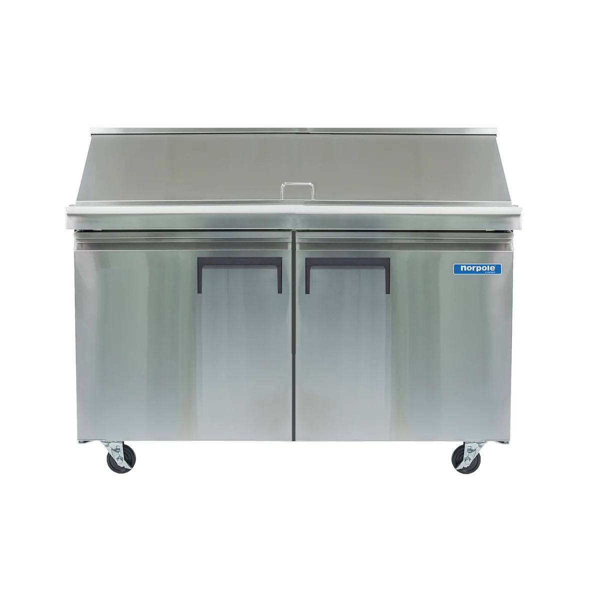 Magic Chef Magic Chef 47 in. 9.5 cu. ft. 2-Door Mega Top Prep Refrigerator Stainless Steel — product photo