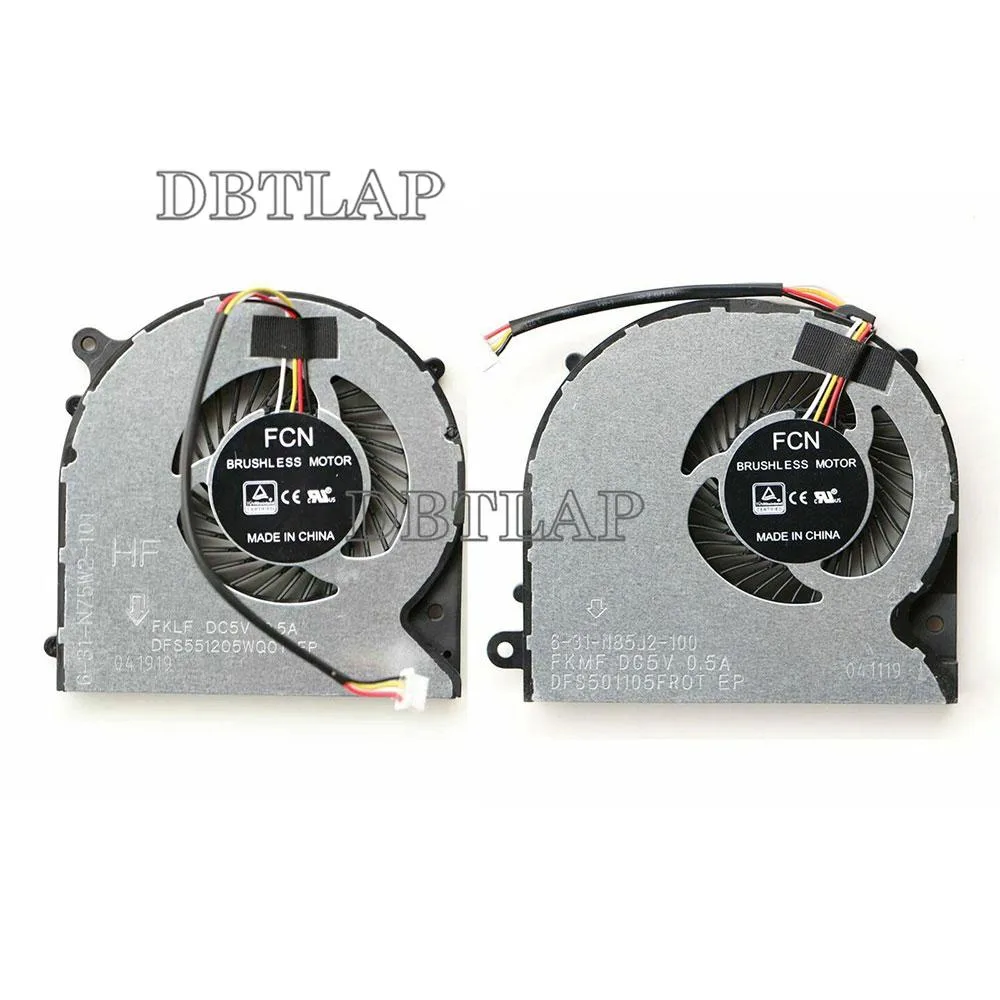 DBTLAP DBTLAP Laptop Cooling Pad CPU+GPU Fan for Hasee T6-X5 Z7M-KP7SC Z7M-KP5SC 4pin — product photo