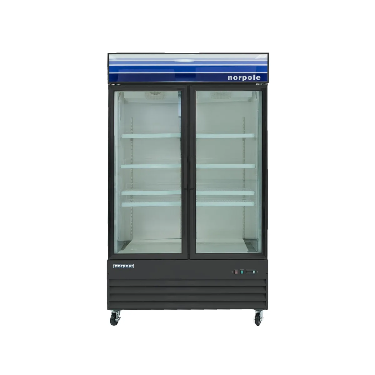 Magic Chef Magic Chef 53 in. 45 cu. ft. 2-Door Glass Merchandiser Refrigerator Black — product photo