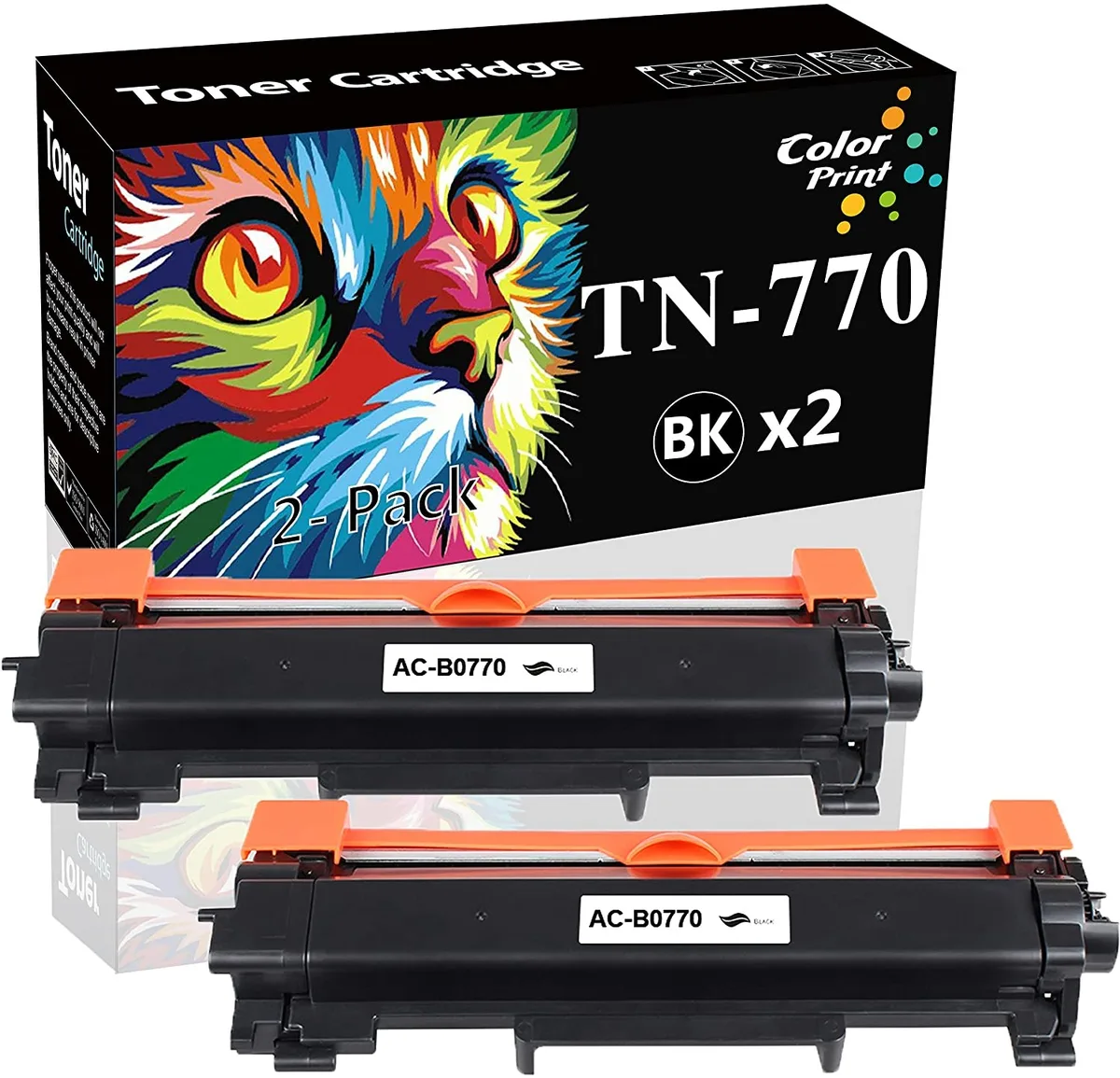 EVESKY EVESKY 2-Pack TN-770 Toner Cartridge (Black, High Yield, 4000 Pages) — product photo