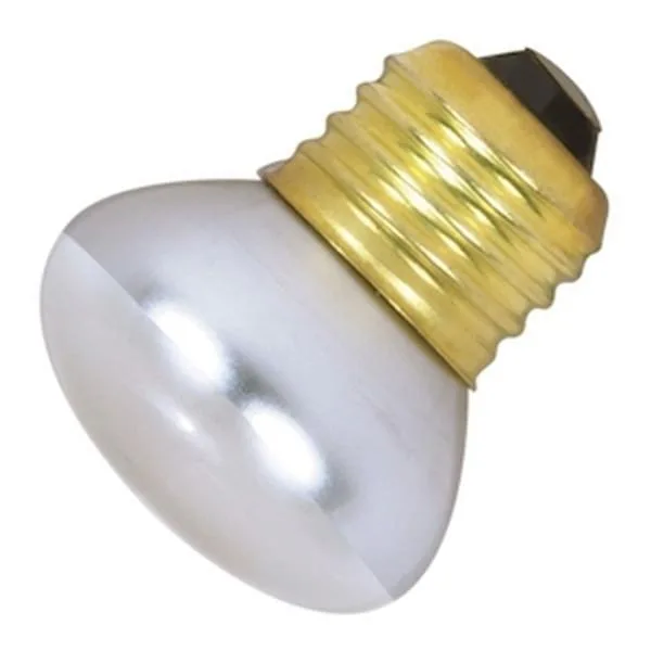 Small clear glass R14 reflector spot bulb E26 base 2.25 inches long 1.75 inches wide