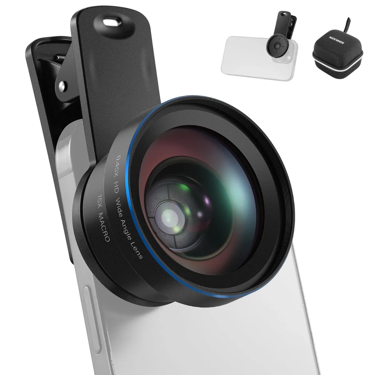 NEEWER LS-67 0.45x Wide Angle + 15x Macro Phone Lens Kit — product photo