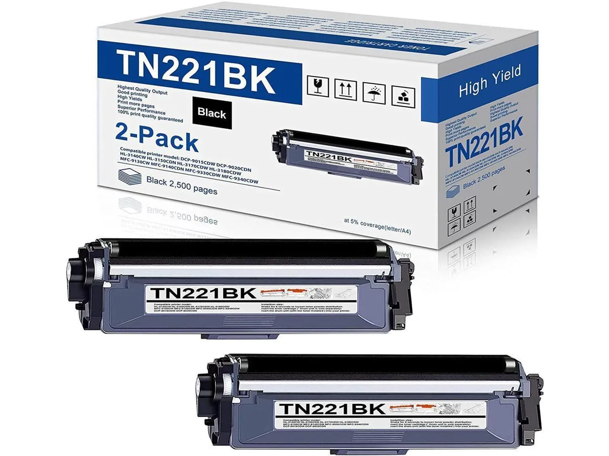 V4ink V4ink TN221 Black Toner Cartridge 2 Pack — product photo