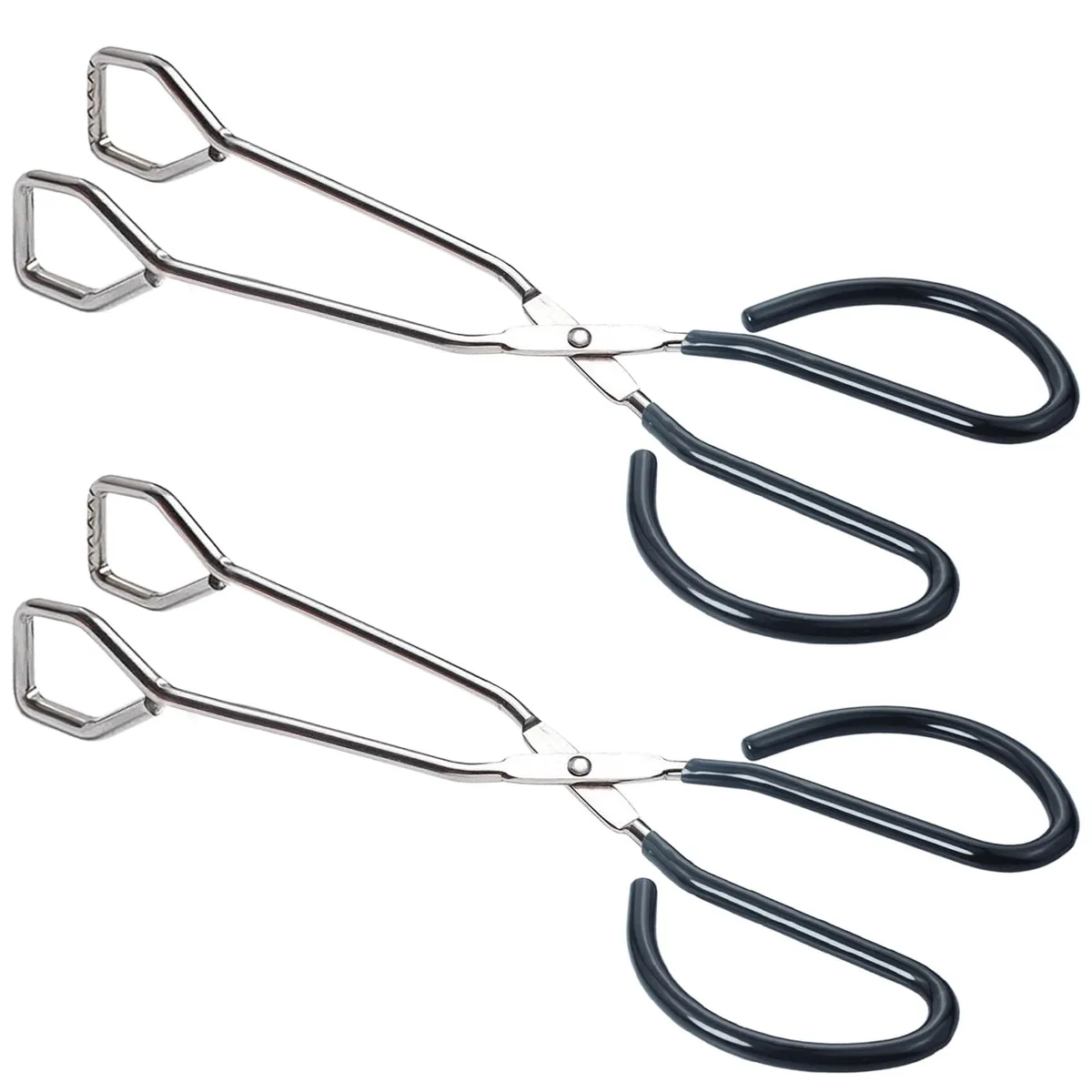  HINMAY 10-Inch Stainless Steel Scissor Tongs Set of 2 — product photo