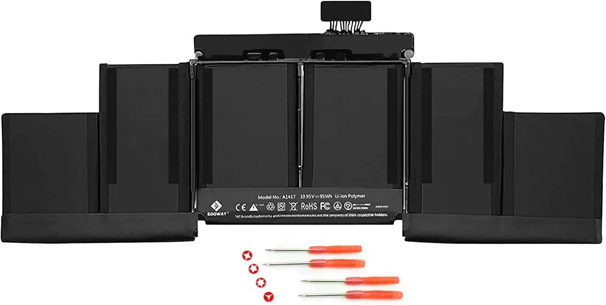 NShi NShi A1417 laptop battery 10.95V 95Wh for MacBook Pro 15 inch Retina A1398 Mid 2012 Early 2013 — product photo