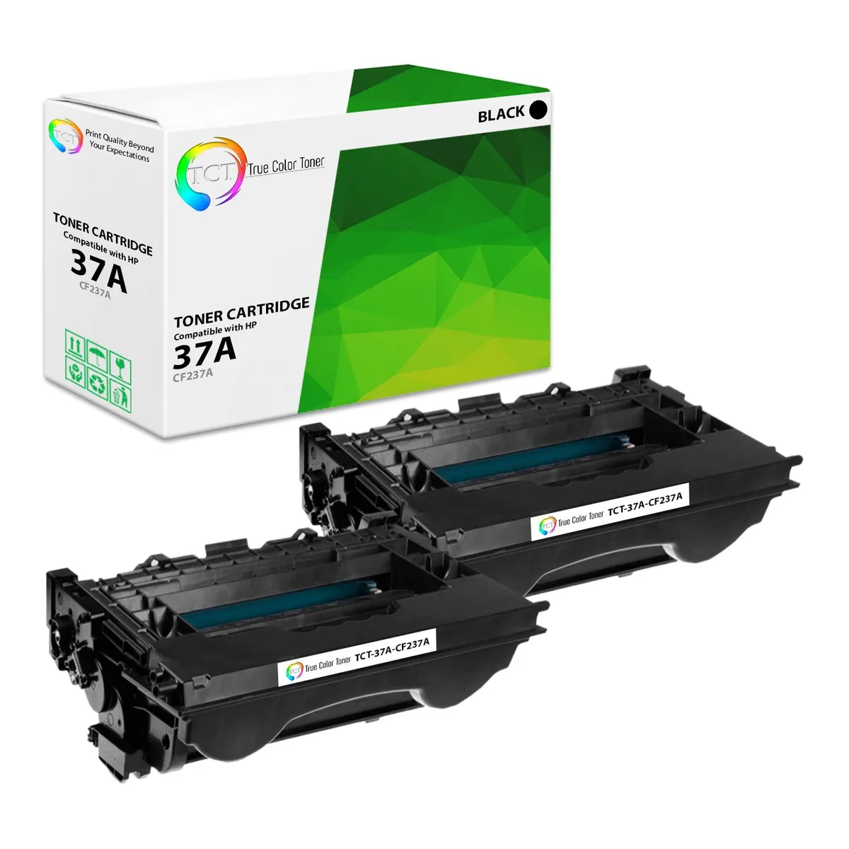 True Color Toner True Color Toner CF237A Black Toner Cartridge 2 Pack — product photo