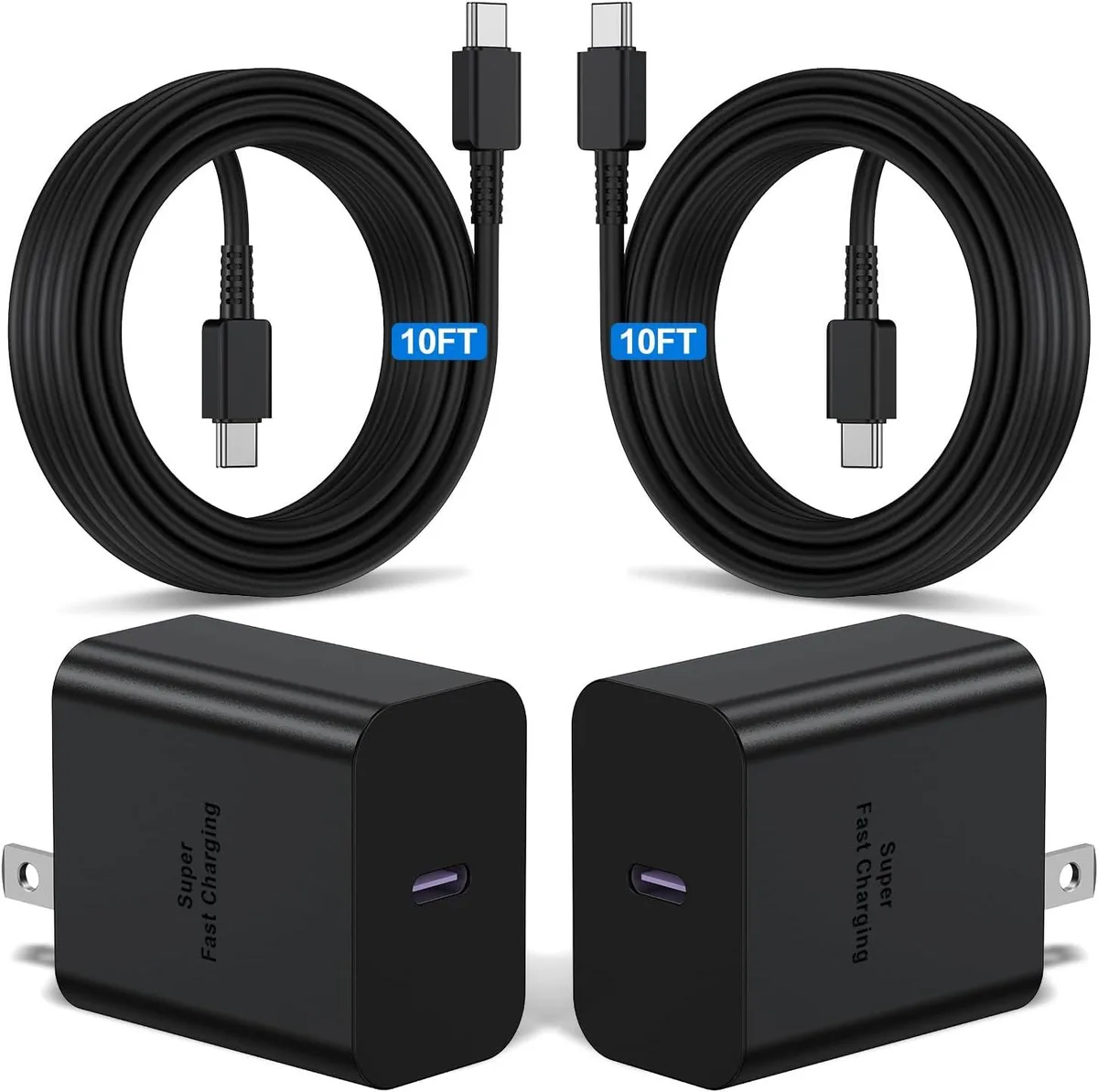 Choseal Choseal 2-Pack 45W USB-C Wall Charger with 10ft Cable — product photo
