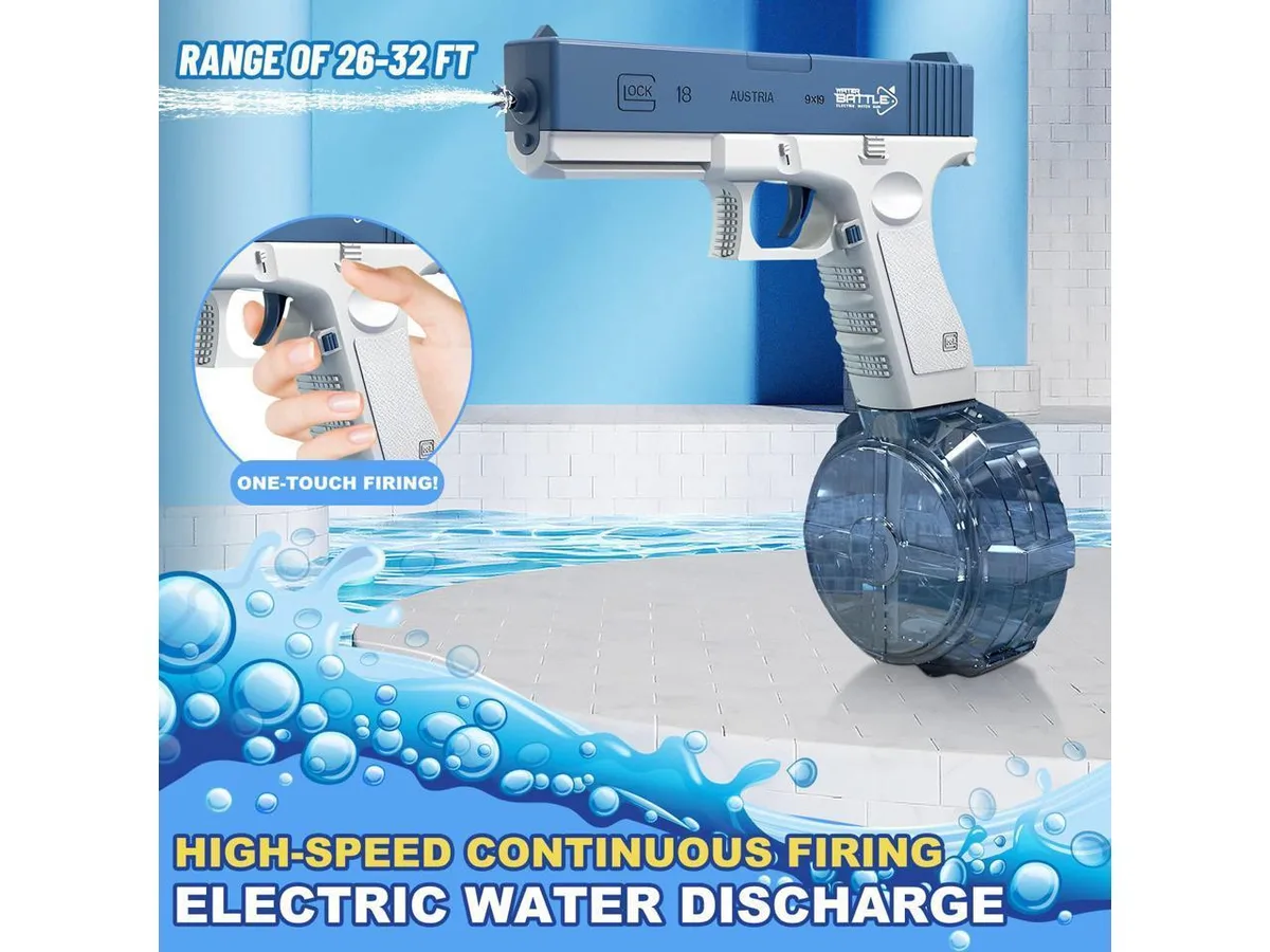 asbyoi asbyoi Electric Water Pistol Blue 434 CC + 58 CC — product photo