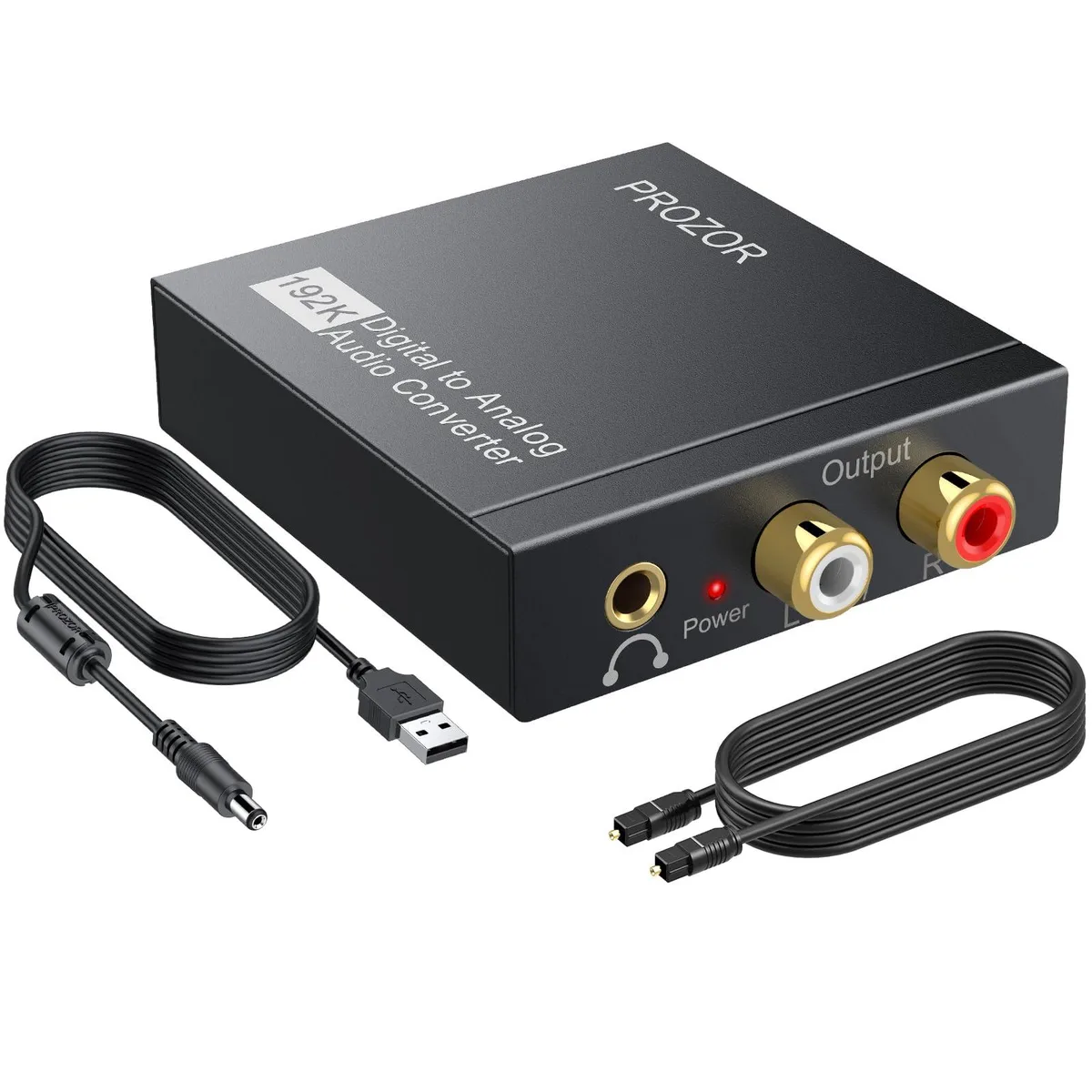  PROZOR DAC01s 192kHz Optical Coaxial to RCA 3.5mm Audio Adapter — product photo